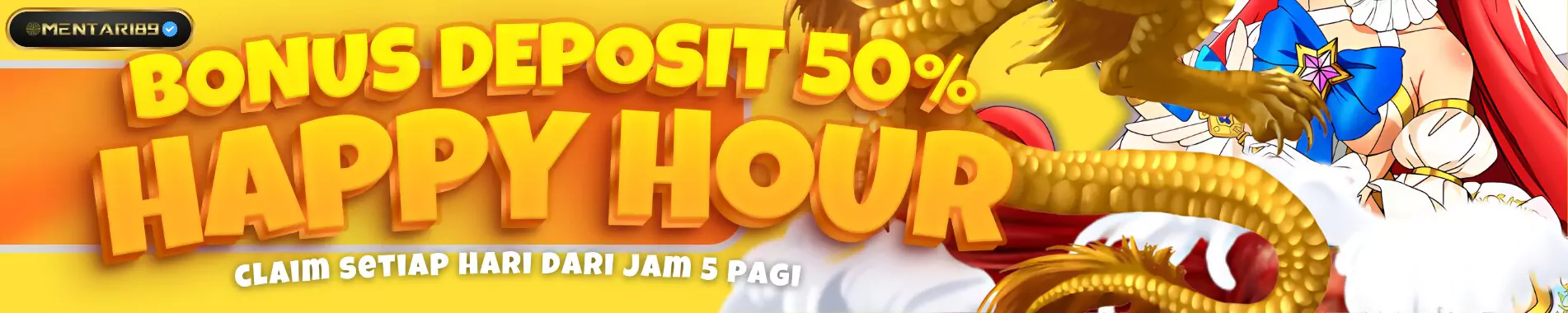 BONUS HAPPY HOUR 50% MENTARI89